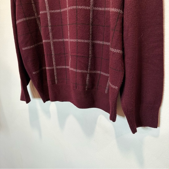Dockers Men’s Size Large Comfort Touch Easy Care Burgundy Pullover Sweater - Picture 9 of 10